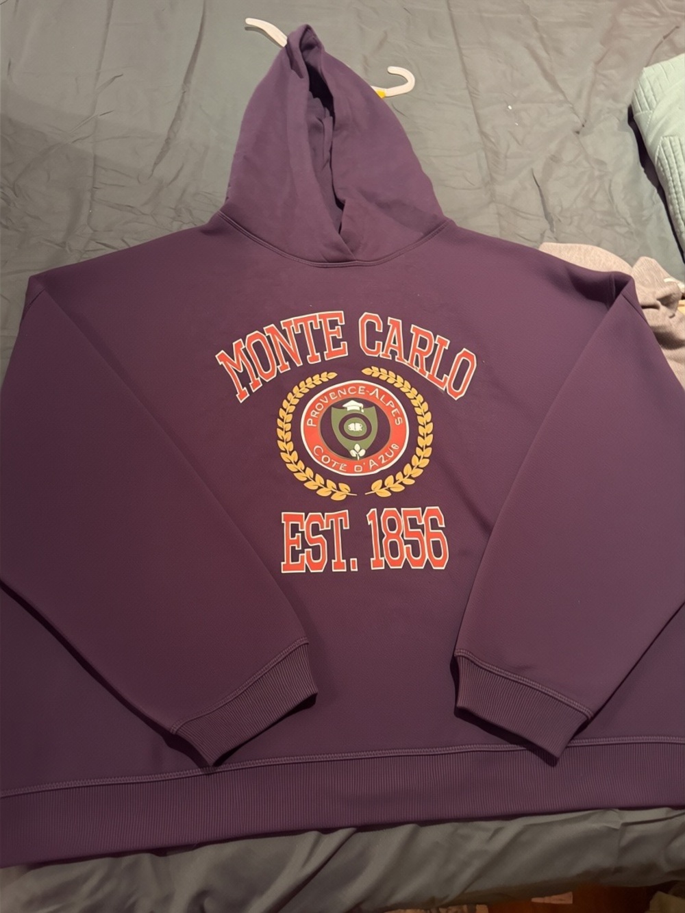 H&M Purple Monte Carlo Graphic Hoodie